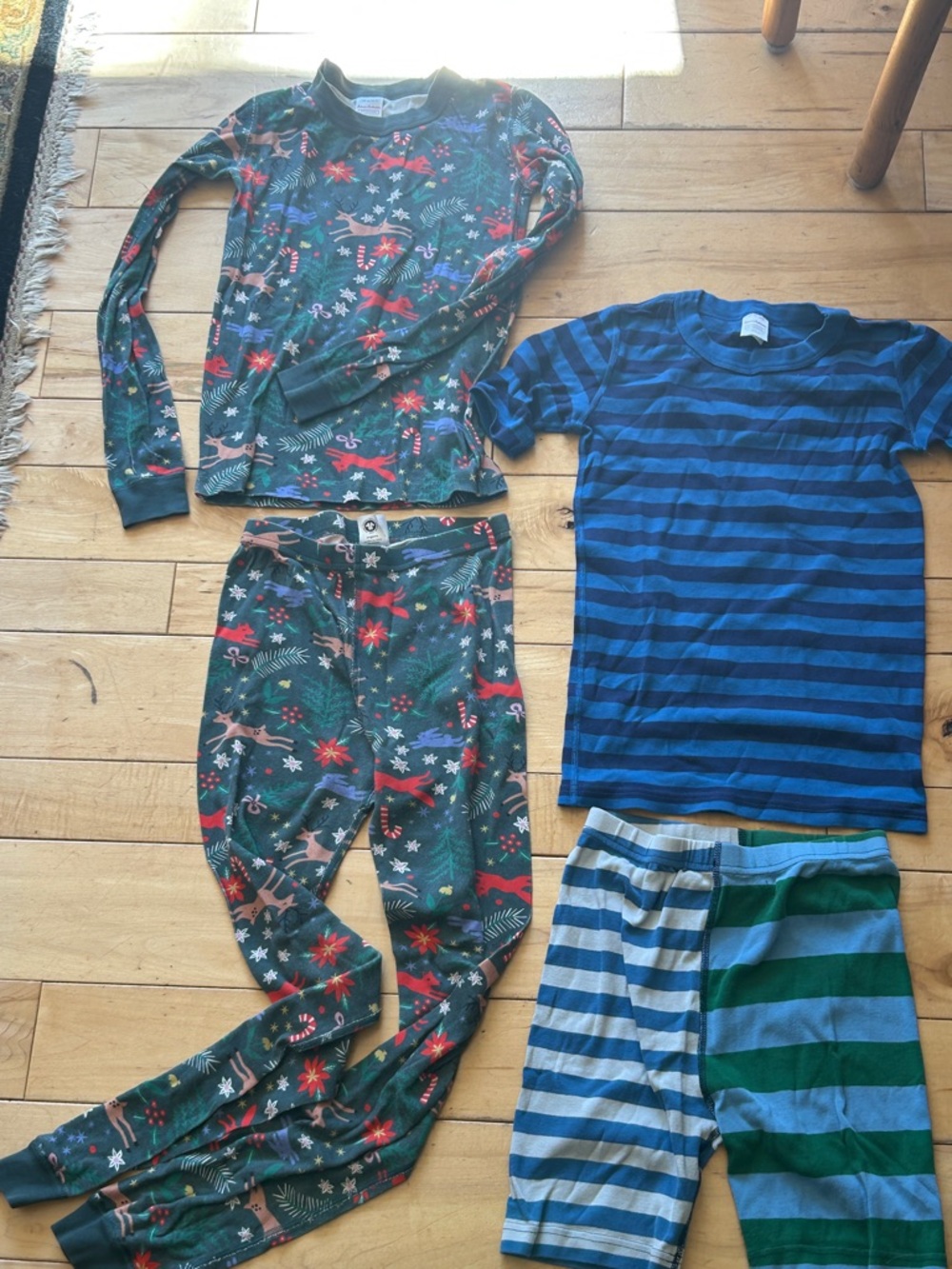 Hanna Andersson Kids’ Size 150 Pajama Lot (2 pairs, winter + summer)